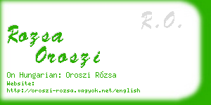 rozsa oroszi business card