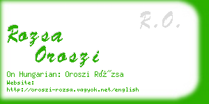 rozsa oroszi business card